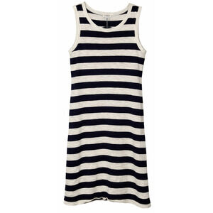 J. Crew Dress Women's XXS Navy Blue/White Stripe Tank Sleeveless Preppy Cotton